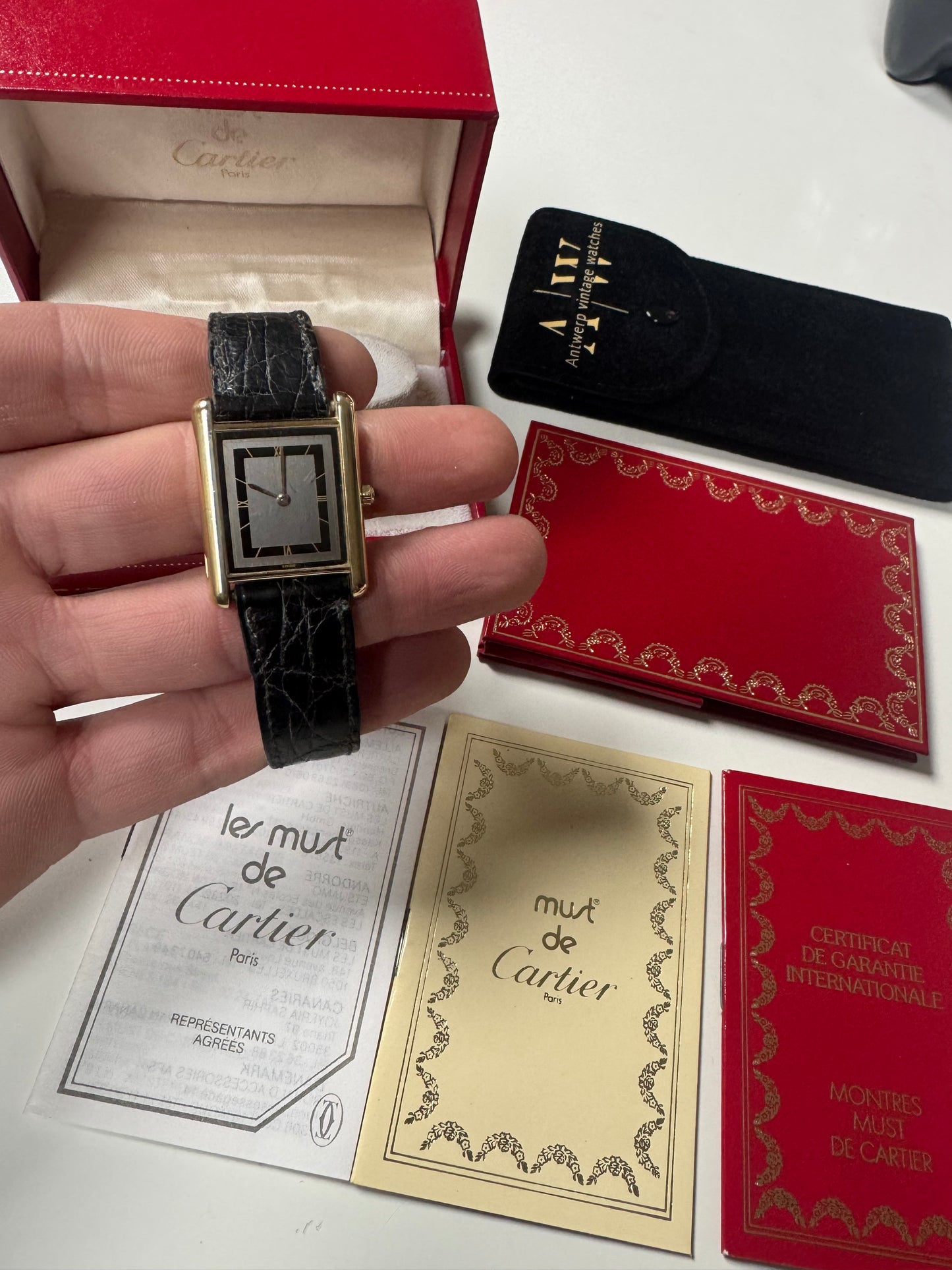 Cartier tank vermeil