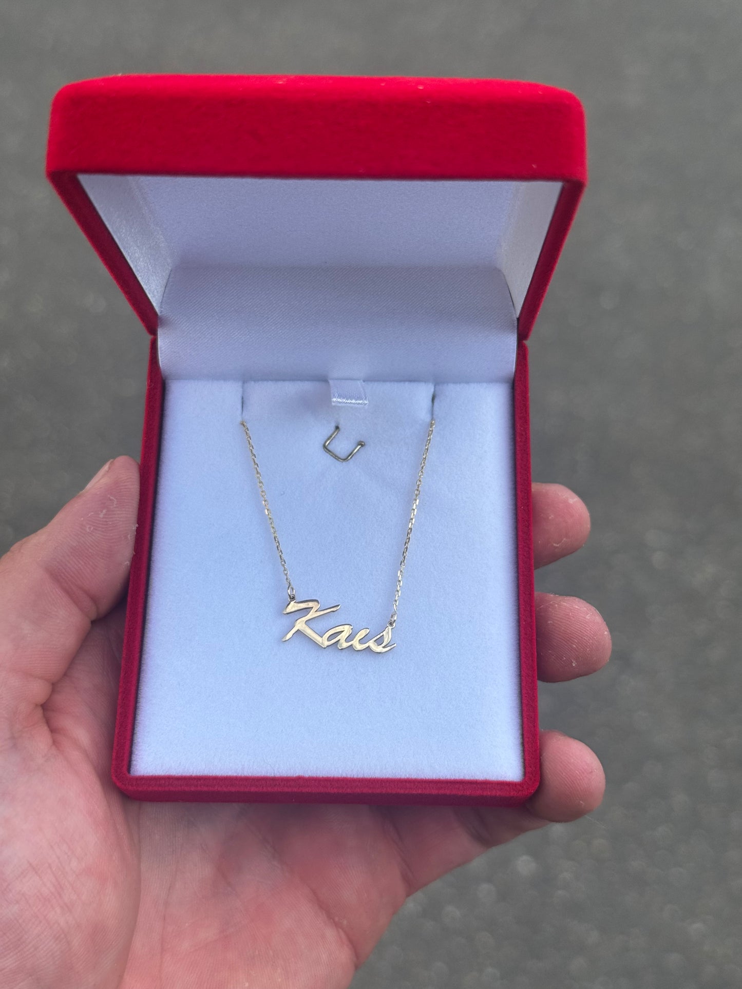 14K custom naam ketting